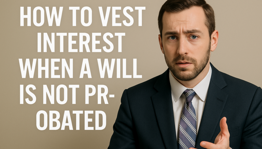 How to Vest Interest When a Will Is Not Probated in Texas